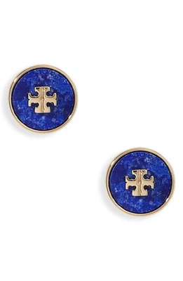 Aretes Tory Burch W1225 Kira semipreciosos círculos en oro Tory/lapislázuli Foto 1 de 3