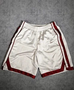 Vtg Y2K Nike Mesh Basketball Shorts Mens XL Lined Red White Silver Tag Swoosh - Picture 1 of 5