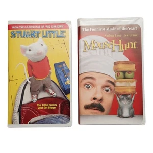 Stuart Little VHS, 2000, Clamshell Case And Mouse Hunt Kids Movie Lot of 2 - Picture 1 of 9