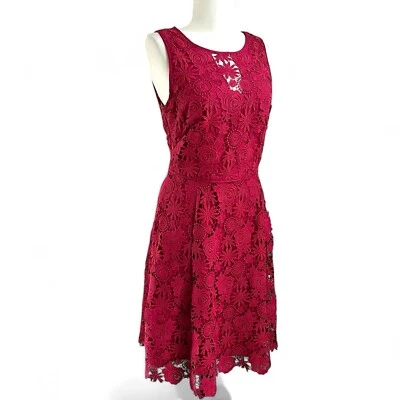 白宫黑市蕾丝鸡尾酒礼服 4 复古派对假日圣诞节新品 — 第 1/4 张图片