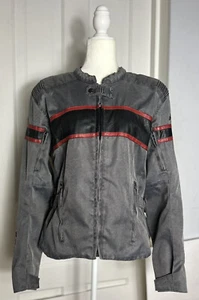 Speed & Strength Womens Vintage Black/Red Armored American motorcycle Jacket - Picture 1 of 10