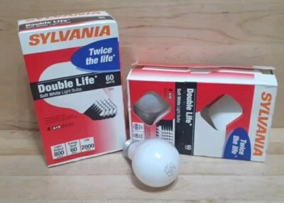 2[4packs]:  SYLVANIA 60Watt 800Lumens Soft White Light Bulb A19 ENERGY SAVING!! - Image 1 of 2