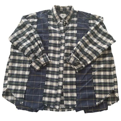 Camisa de franela a cuadros de gran tamaño con botones BDG Urban Outfitters para mujer talla pequeña Foto 1 de 4