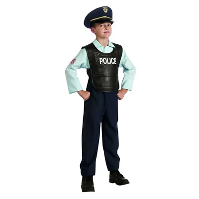 Niños Niños De Lujo Policía Oficial Policía Uniforme Halloween Juegos con disfraces Disfraz M L Foto 1 de 2