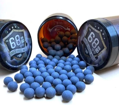 Rubberballs Cal. 68 Stahl-Gummi 100 Stück Rubber Steel - Bild 1 von 4