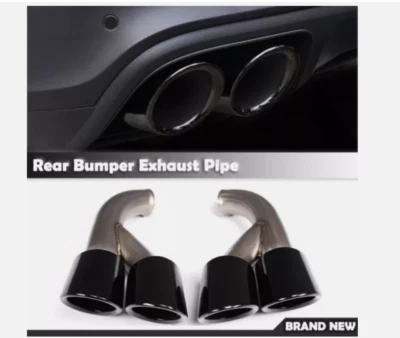 Exhaust Tip Trim Pipe Tail Muffler For 2015-2017 Porsche Cayenne V6 C013 (2PCS) - Image 1 of 4