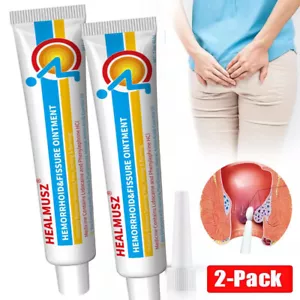 2 X Herbal Hemorrhoid Cream, Natural Hemorrhoids Cream Fast Pain Relief Balm - Picture 1 of 17