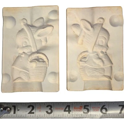 Molde de arcilla fundida antideslizante conejito de Pascua conejo cesta Alberta's A-195 de colección 1980 cerámica Foto 1 de 4