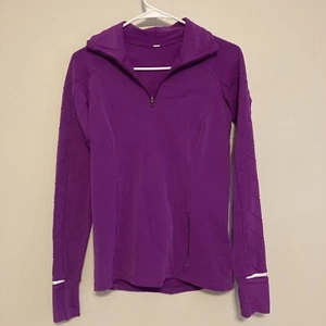 Lululemon 4 Top Face Frost 1/2 Zip Pullover Tech Fleece Reflective Purple Cold - Bild 1 von 10