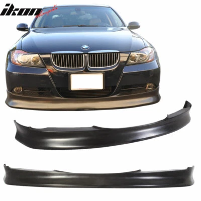 Fits 05-08 BMW E90 3-Series Front Bumper Lip IKON Style Spoiler PU Splitter Kit — 第 1/4 张图片