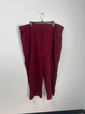St. John's Bay Wine Red Straight Leg Mid Rise Sweatpants Pants Women's Size 3X - Image 1 of 4