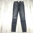 Frame Women's Le High Skinny Jeans Gray Washed Denim Size 25 (24X27.5) Euc