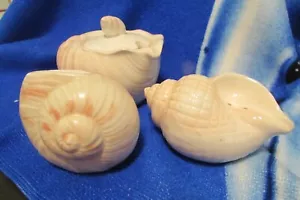 Otagiri Beachcomber Seashell Sugar Salt And Pepper Pink & White - Picture 1 of 6