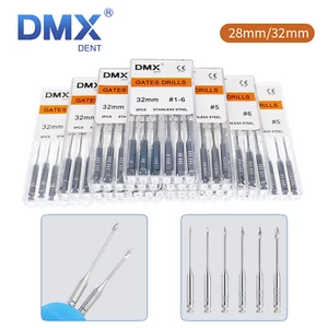 6Pcs DMXDENT Dental Gates Glidden Drills SST Endodontic Root Canal 28/32mm #1-6 - Picture 1 of 21