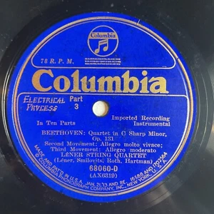 12" 78 RPM-Lener String Quartet-Beethoven Quartet C Sharp Minor Op 131/68060-D - Picture 1 of 4