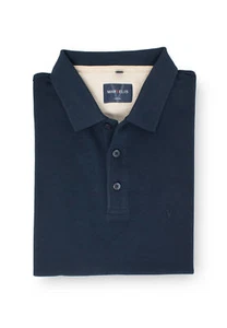 Marvelis Herren Poloshirt Modern Fit Polokragen Muster Marine - Bild 1 von 2