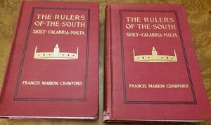 The Rulers of the South by Francis Crawford - 2 vol. set 1901 - Sicily, Malta - Imagen 1 de 15
