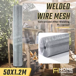 50M Roll Welded Wire Mesh Animal Fence Graden Chicken Pet Coop Aviary Fencing - Picture 1 of 12