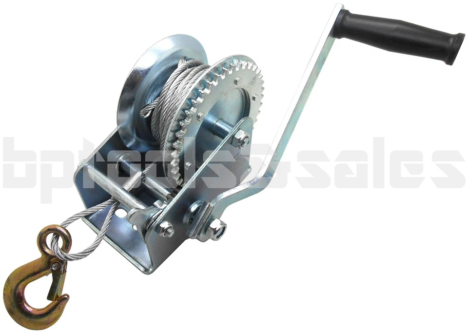 2000lb Steel Cable Hand Winch Crank Heavy Duty Winch ATV Jet Ski Trailer Boat - Image 1 of 1
