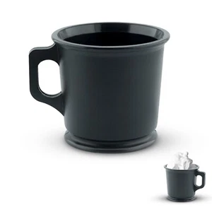 Taza de afeitar clásica, taza grande para afeitar, elegante taza de afeitar negra - Imagen 1 de 8
