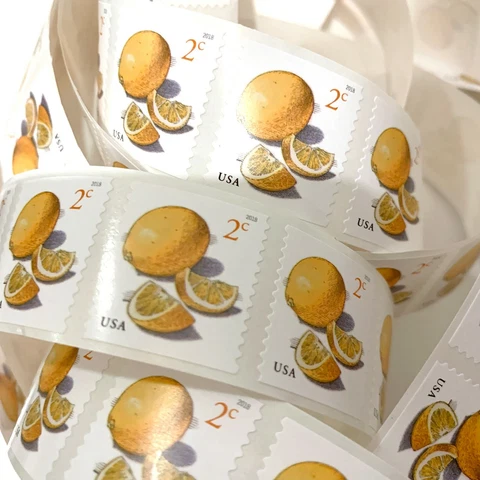 US 5256 Meyer Lemons 2c (2018) - 50 Postage Stamps, Single Strip from Coil MNH Cover