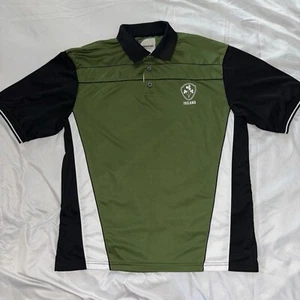 Nephin Peaks Croker Ireland Golf Polo Men’s L Green Black Sports Shirt - Picture 1 of 12