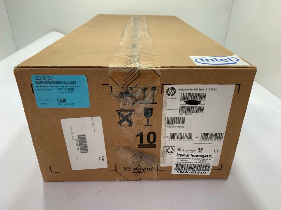 666162-B21- HP ProLiant BL460c Gen8 E5-2609 1P 16GB P220i SFF Blade Server - Image 1 of 1