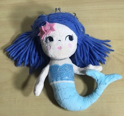 Mermaid Doll Plush Coin Purse Pretend Play Dress Up Gymboree Blue Yarn Hair 8.5" - Image 1 of 4