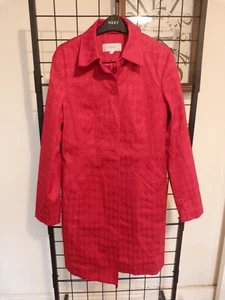 Chaqueta de abrigo Next para mujer roja brillante talla 14 estampado de cierre de botones - Imagen 1 de 5