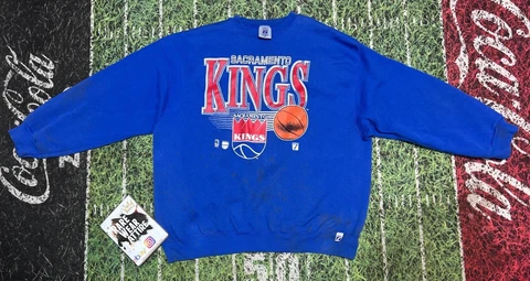 Sacramento KINGS REEBOK Logo 7 Blue HWC Jersey Basketball 3XL NBA Sweater Cover