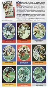 1972 Sunoco Football Stamps (9 Stamps) Floyd Little Broncos Marv Fleming Miami - Picture 1 of 1