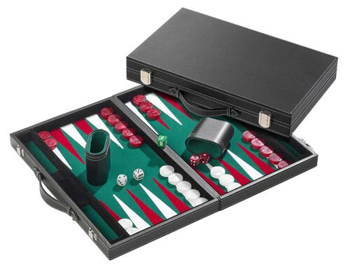 Medium Tournament Backgammon Set, Green 18.5"x15" NIB FREE P&P UK - Image 1 of 1