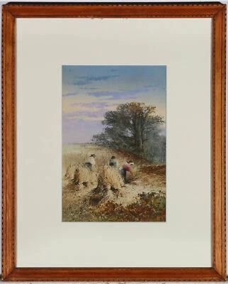 Thomas Dingle Jr. - Framed Early 20th Century Watercolour, The Harvesters - Image 1 of 4