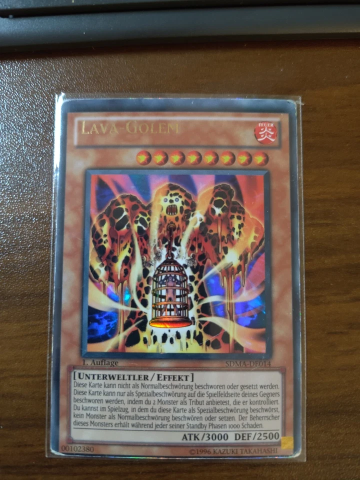 Yu-Gi-Oh! Lava Golem ultra German SDMA Miscut Misprint MP - Image 1 of 1