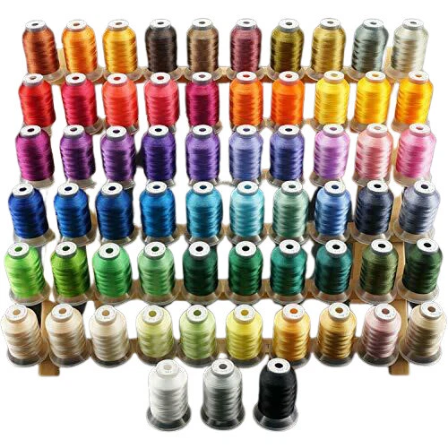 Brothread 63 Brother Colors Polyester Embroidery Machine Thread Kit 500m 550y