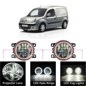 LED Fog Light Kit Angel Eye Ring DRL Daytime Running Lamp Fit For Renault Kangoo - Picture 1 of 10