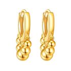 925 Sterling Silver Earrings Womens Beads Hoop Huggie Earrings Charm Jewellery