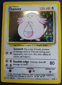 1999 Pokemon Base Unlimited #3 Chansey HOLO Rare Pokémon Gaming - Picture 1 of 10