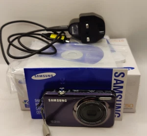 Samsung Blue Digital Camera ST50 12.2MP Boxed + Cables & Case . Tested . MINT - Picture 1 of 5