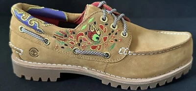 Timberland X CLOT Collab Zapato de Barco Cosido a Mano 3 Ojos Clásico Lug Trigo Mujeres Talla 8.5 Foto 1 de 4