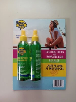 2 Pack Banana Boat Aloe After Sun Pump Spray  6 fl oz. each Sunburn Beach  New - Image 1 of 4