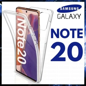 COVER 360 PER SAMSUNG GALAXY NOTE 20 CUSTODIA FRONTE RETRO SILICONE TRASPARENTE - Foto 1 di 11
