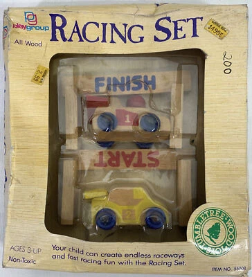 Playgroup All Wood playgroup racing set all wood Tumbletree Toys - Image 1 of 4