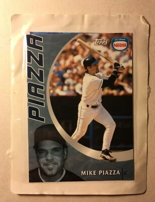 Tarjeta sellada Mike Piazza 2002 Topps Nestlé Ice Cream sin abrir 02 nueva de los Dodgers Salón de la fama Foto 1 de 2