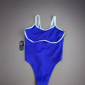Body donna senza cuciture con buco della serratura Colsie blu grande abbigliamento top nuovo - Foto 1 di 8