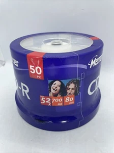 MEMOREX Music CD-R 50 PK confezione mandrino 52X 700MB 80min CD vuoto nuovo sigillato - Foto 1 di 5