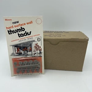 Vintage neue Moore harte Oberfläche Wand Daumen Heftklammern (je 20) 12 Pakete - Bild 1 von 6