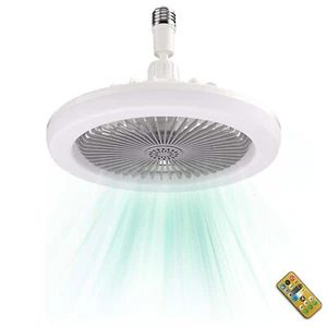 10In Socket Fan Light Ceiling Fans Lights & Remote 3 LED Colors 3 Wind Speeds - Picture 1 of 12
