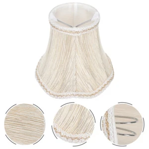 Wavy Fabric Lampshade Linen Lampshades for Table Pleated European - Picture 1 of 12