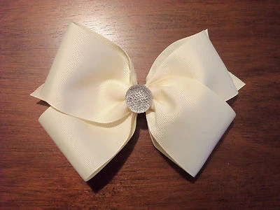 NUEVO Arco para el pelo clásico de 6" hecho a medida con pasador de grosgrain joya/piedra Foto 1 de 4